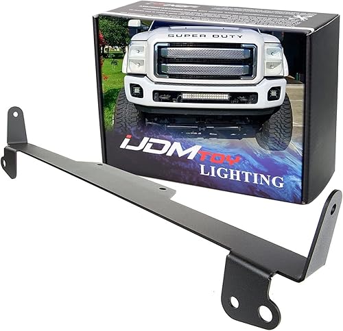 iJDMTOY Barra de luz LED recta de 20 a 22 pulgadas, soporte de montaje de apertura de parrilla de parachoques inferior compatible con Ford F-250