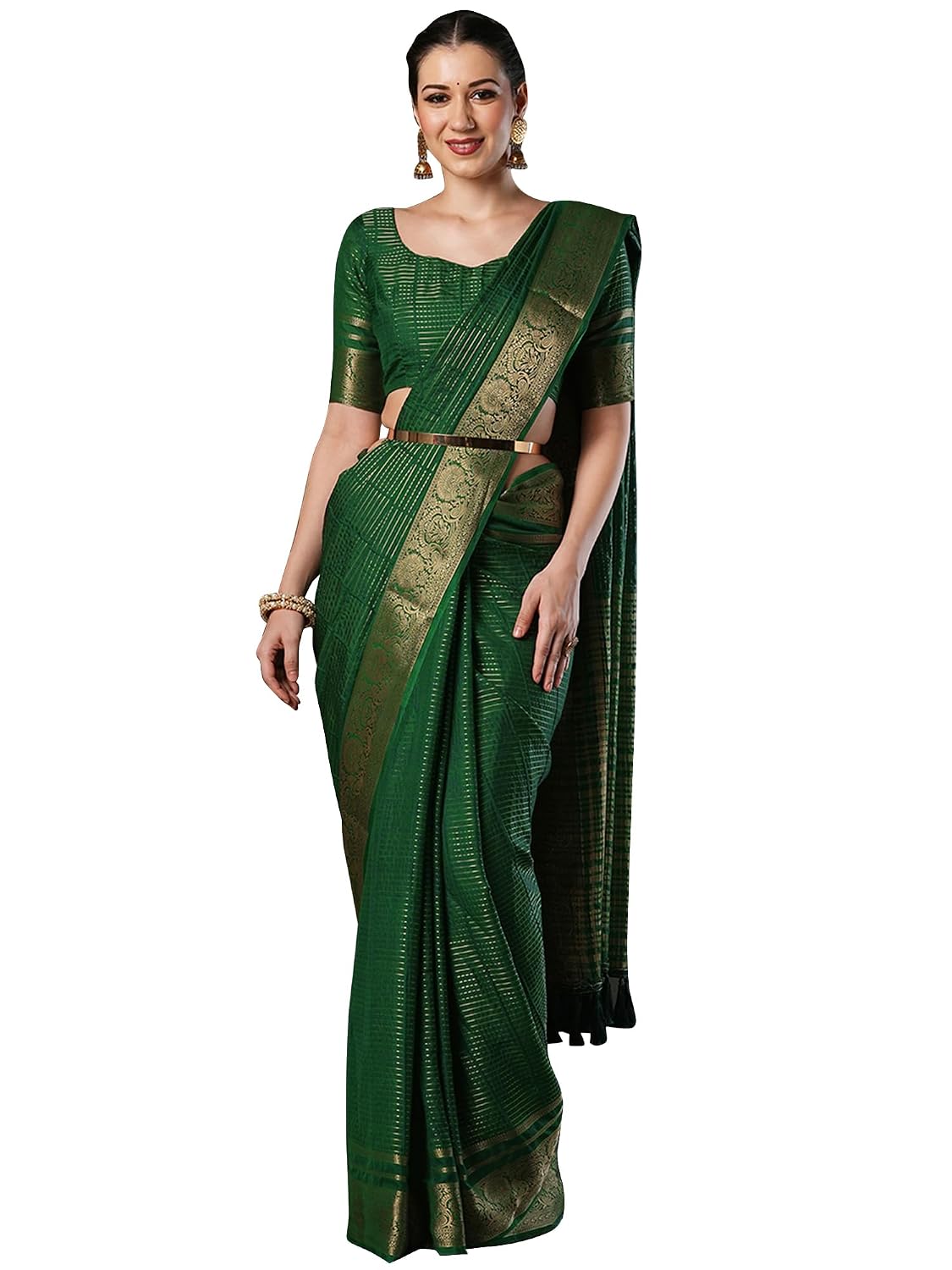 AKHILAM Women's Kanjivaram Woven Soft Silk Saree With Blouse Piece - Review, Price and Buying Guide