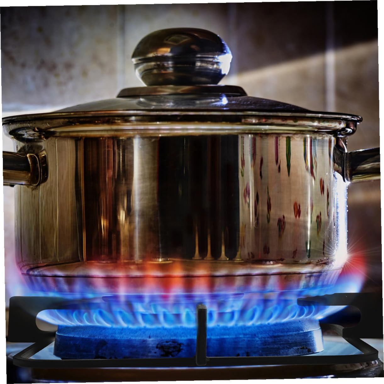 2 Stück Topfträger aus Gusseisen für Gasherd Stabiles Design und Hohe Haltbarkeit für Küche und Camping Rutschfeste Herdstützen für Wok und Töpfe