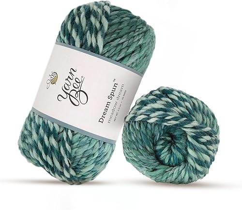 Miniatura 9 de Bee - Ovillo de hilo voluminoso para tejer y tejer, madeja de hilo suave, 76 yardas de 80% acrílico y 20% lana de superlavado, accesorios para