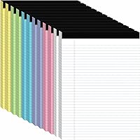 Vista 7 de Paquete de 2 blocs legales de 8.5 x 11 pulgadas, 50 hojas/paquete, blocs de escritura blancos con rayas universitarias y perforadas, blocs de papel