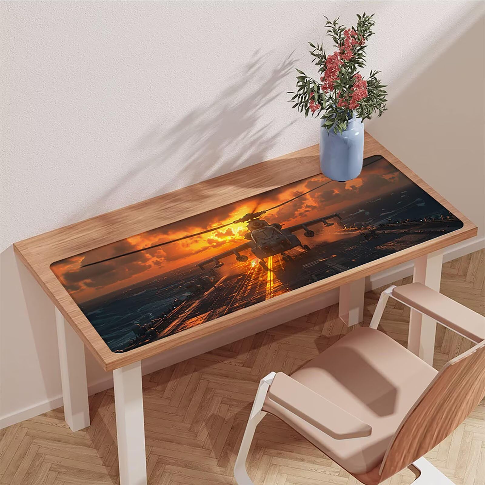 Tappetino Mouse Giallo, Tappetino Mouse XXL 1200x600 mm, Gaming Mouse Pad con Base in Gomma Antiscivolo, Gaming Mousepad Migliora Precisione e Velocità, Accessori Scrivania, Regalo, Aereo Q-1344