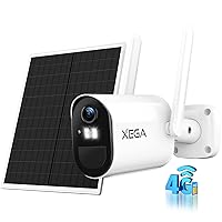 Xega 4G LTE Telecamera con SIM Senza Fili, 2K Videocamera Sorveglianza Esterno con