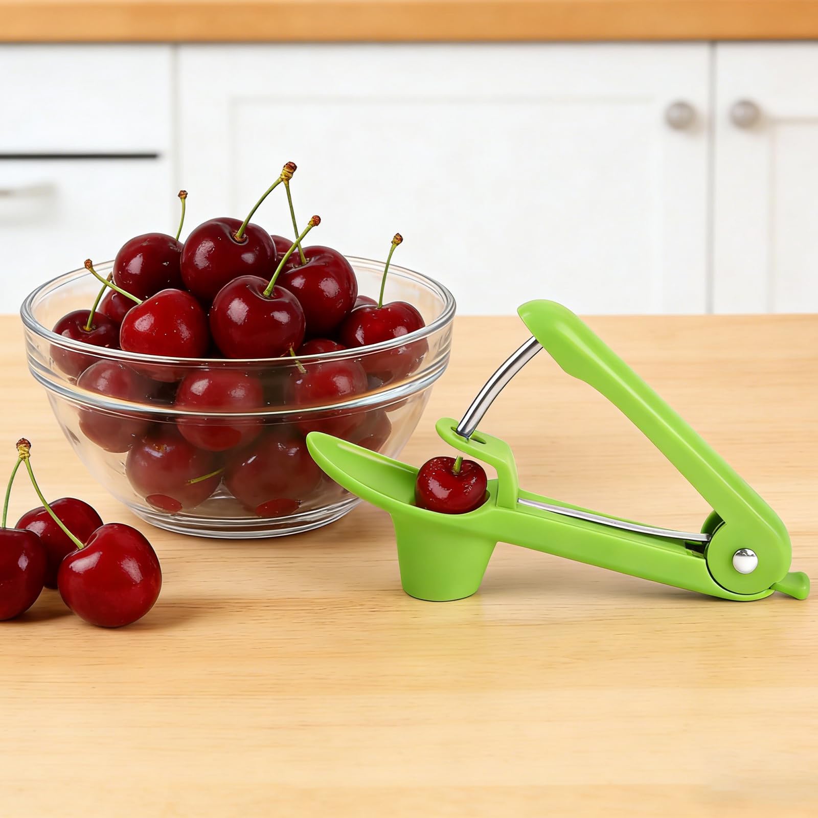 Deshuesador de Cerezas Manual de Acero Inoxidable para Frutas y Bayas