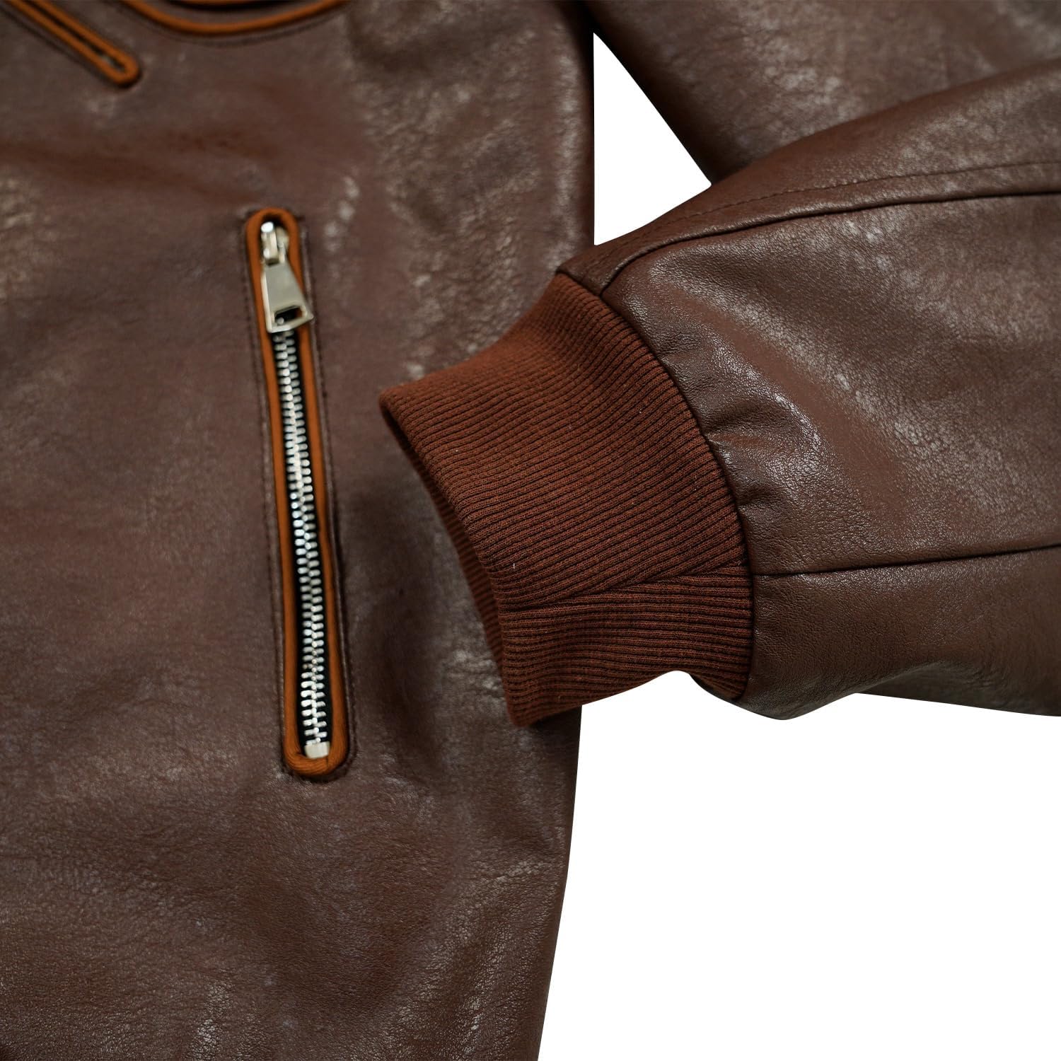 TZIISOA Mens Leather Jacket Vintage Hood Motorcycle