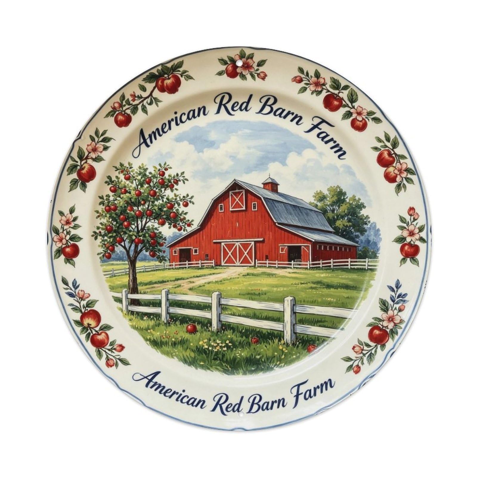 American Red Barn Farm Metal Tin Sign Plaque