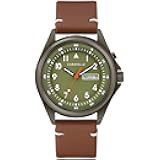 Men's Traditional 3-Hand Day and Date Quartz Watch, Light Up, Stainless Steel, 40mm