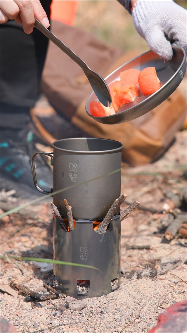 Amazon.com : Keith Titanium Ti3070 Nesting Camp Set - Ultralight