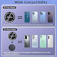 Vista 4 de Soporte magnético inalámbrico para cargador de coche compatible con Magsafe iPhone14/iPhone 13/iPhone 12/12 Mini/12 Pro/12 Pro Max, 15 W de carga