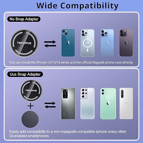 Miniatura 4 de Soporte magnético inalámbrico para cargador de coche compatible con Magsafe iPhone14/iPhone 13/iPhone 12/12 Mini/12 Pro/12 Pro Max, 15 W de carga