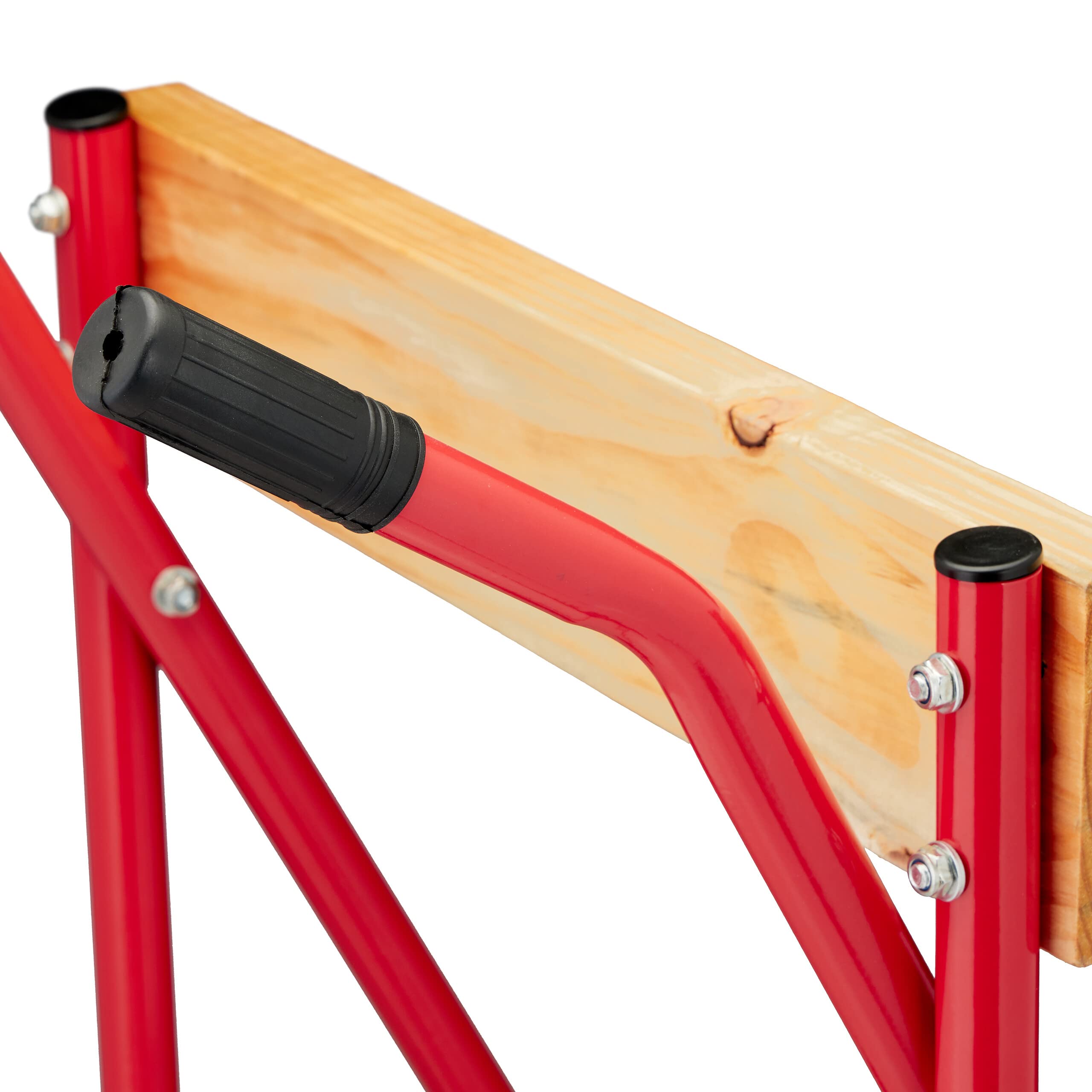 Relaxdays Supporto per Motore Fuoribordo, Carrello per Il Trasporto e Lo Stoccaggio, in Acciaio, Fino a 100 kg, Rosso