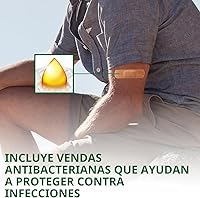 Vista 5 de CURAD Paquete surtido de vendajes variados, 300 unidades, 6 estilos, incluyendo antibacteriano, impermeable, transparente, plástico, resistente