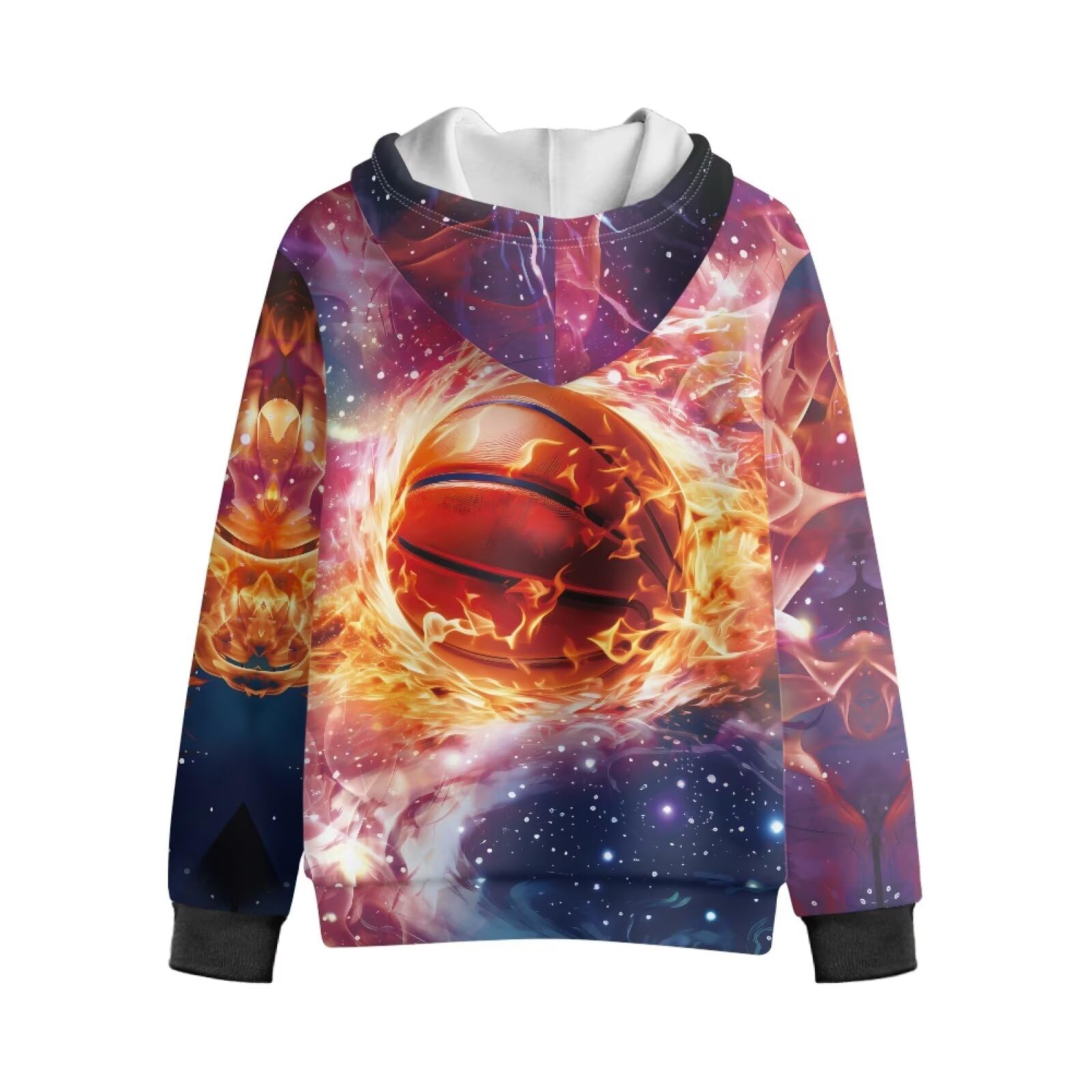 Biyejit Balls Jungen Kapuzenpullover mit durchgehendem Reißverschluss, Fleece-Oberteil, Sweatshirt mit Taschen, langärmelig, Frühling, Herbst, Winter, Kleidung für Schule, Laufen, Spazierengehen