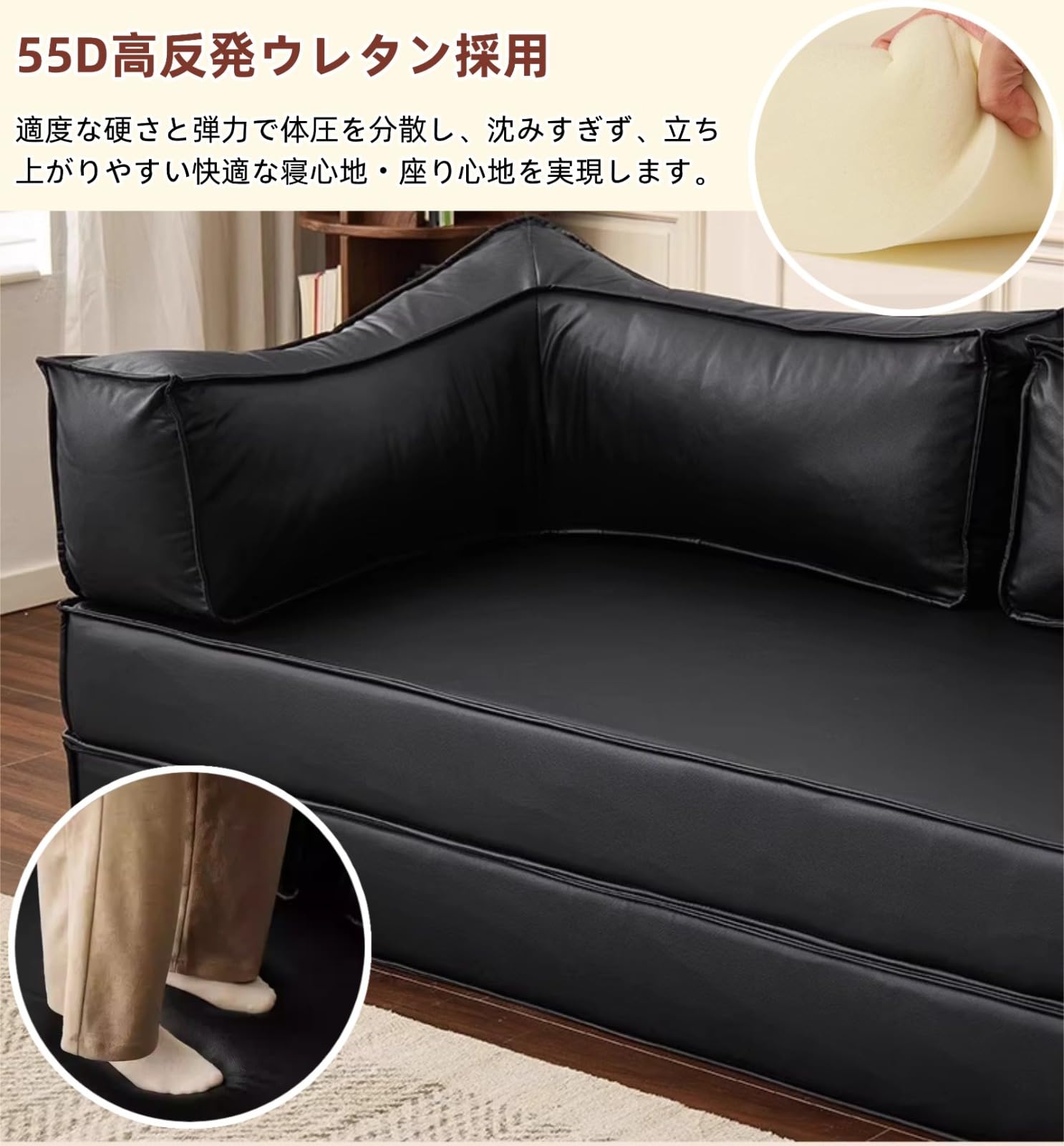 Amazon｜BERUFURA ソファベッド ソファーベッド 2人掛け 折りたたみ