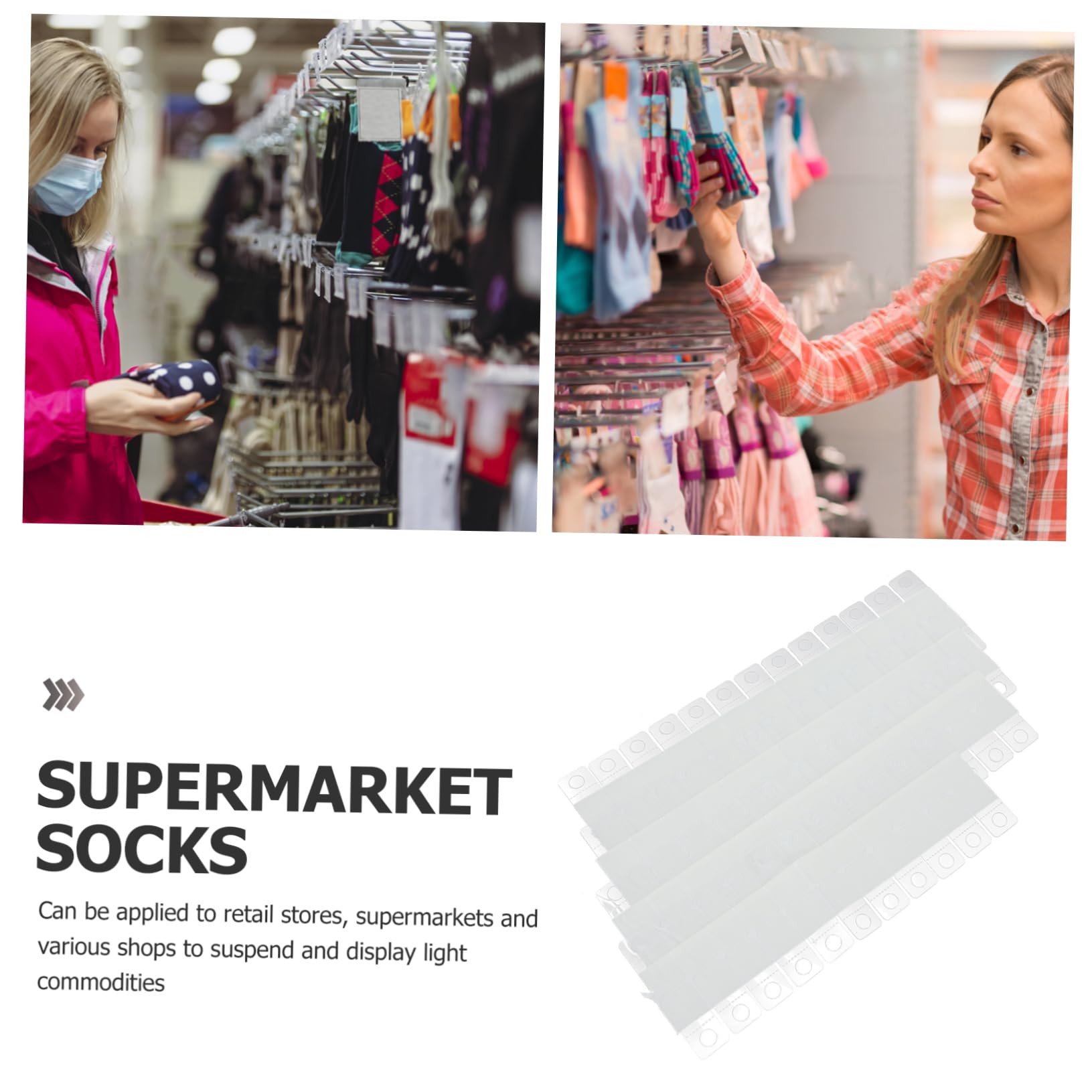 SOLUSTRE 100pcs Self Adhesive Round Hole Hooks Display Hanging Tabs Adhesive Picture Hanger