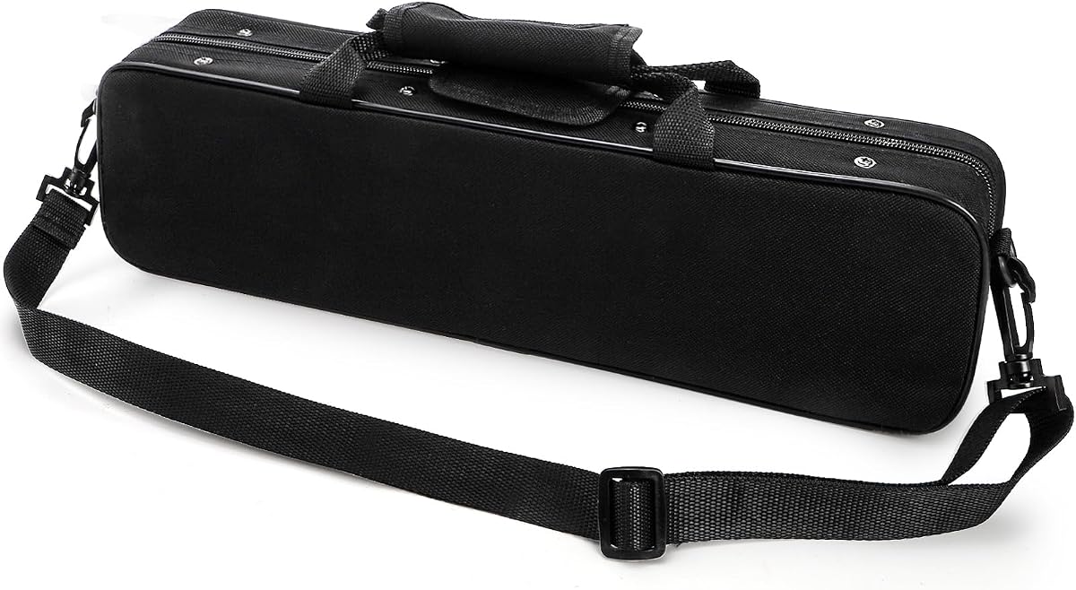 Flute Case, Flute Bag Hard Shell with Adjustable Shoulder Strap, Clarinet Case Carrying Bag Hard for 16 Holes Flute