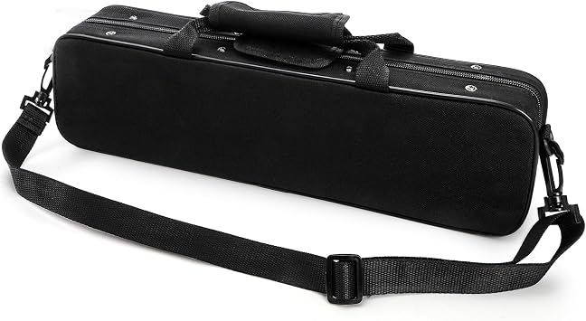 Tosnail Flute Case, Flute Bag Hard Shell with Adjustable Shoulder Strap, Clarinet Case Carrying Bag Hard for 16 Holes Flute