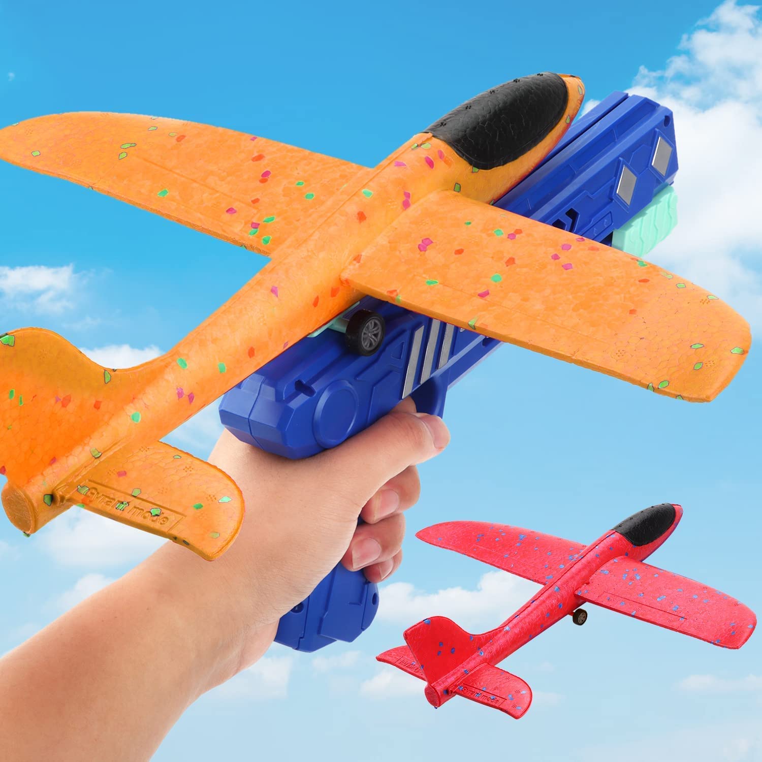 Buy Airplane Launcher Toy, 2 Flight Mode Catapult Toy, 12.6" Throwing