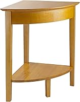 Vista 6 de Winsome Wood Studio Home Office, Honey Wood Corner Desk with Shelf, Honey, 20 inches