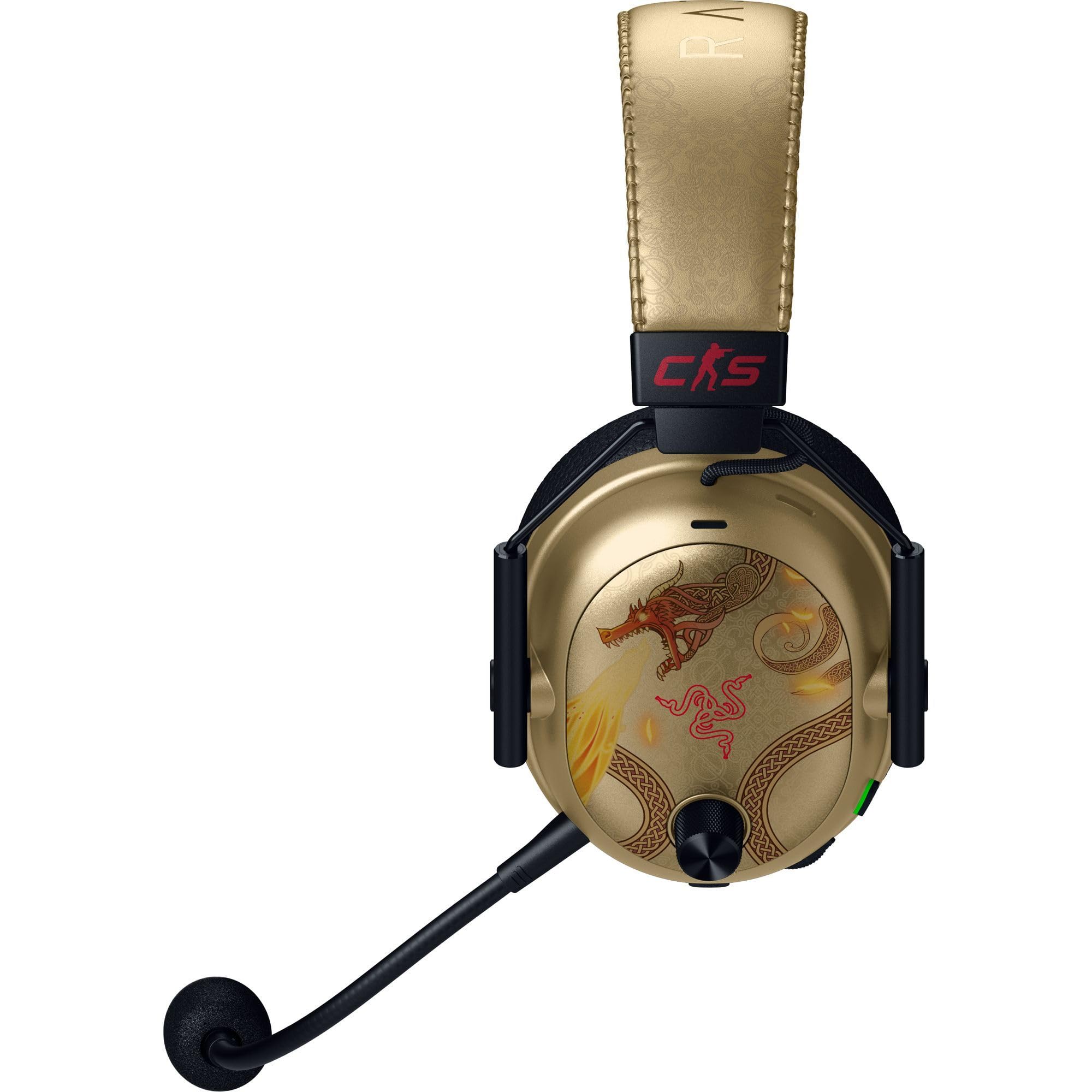 Razer BlackShark V3 Pro Wireless ANC Gaming Headset for PC: Full Band Mic - 50mm Drivers - 2.4 GHz, Bluetooth, USB, 3.5mm - Works with Mac, PS5, Nintendo Switch, Smartphone - Counter-Strike 2 Edition