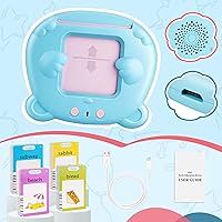 Vista 8 de Tarjetas didácticas parlantes para niños pequeños, juguetes Montessori de aprendizaje con 510 palabras visuales, discurso de bolsillo para niños