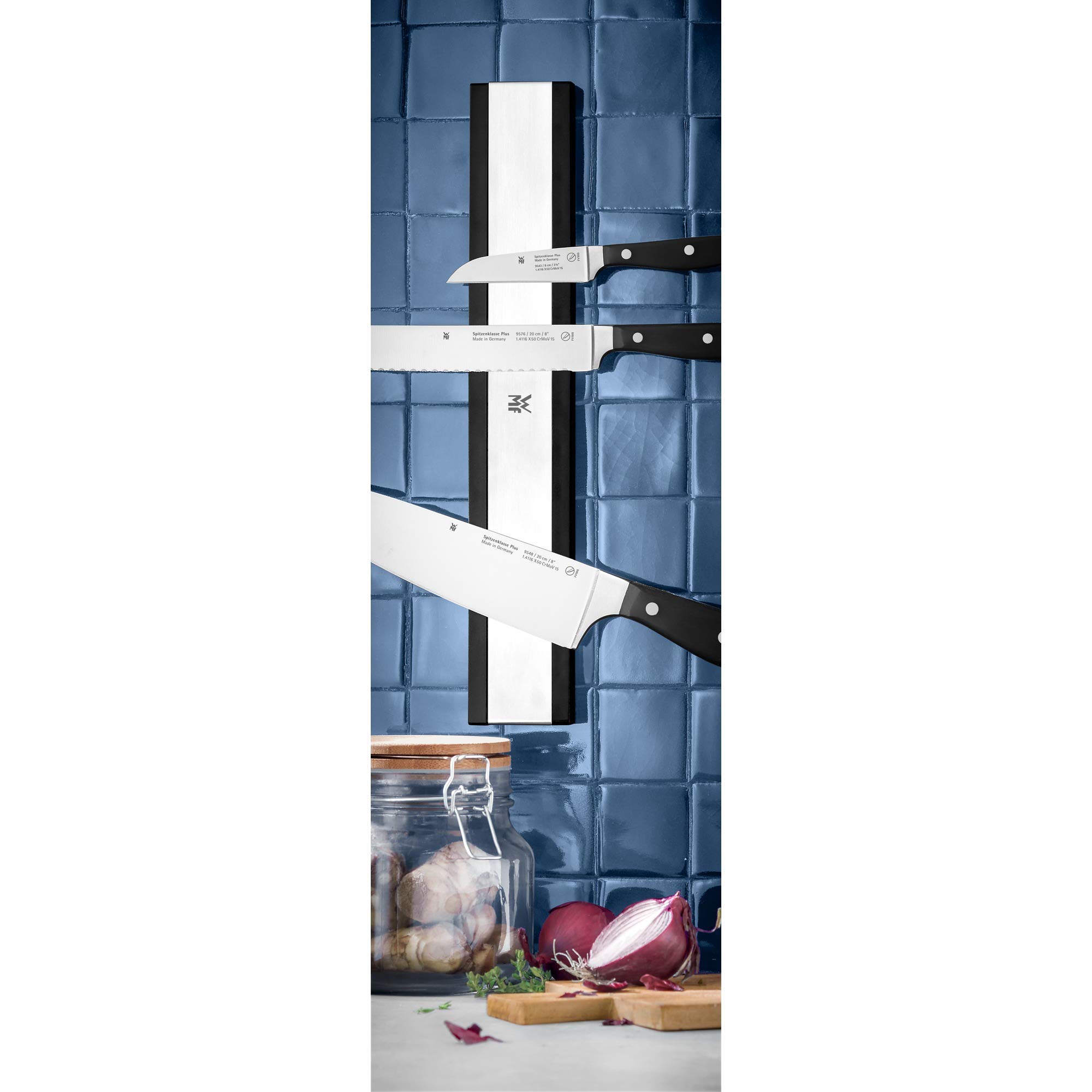 WMF Listón magnético Longitud 35 cm Negro Acero Inoxidable Longitud 35 cm Caja, Incluye Material de Montaje