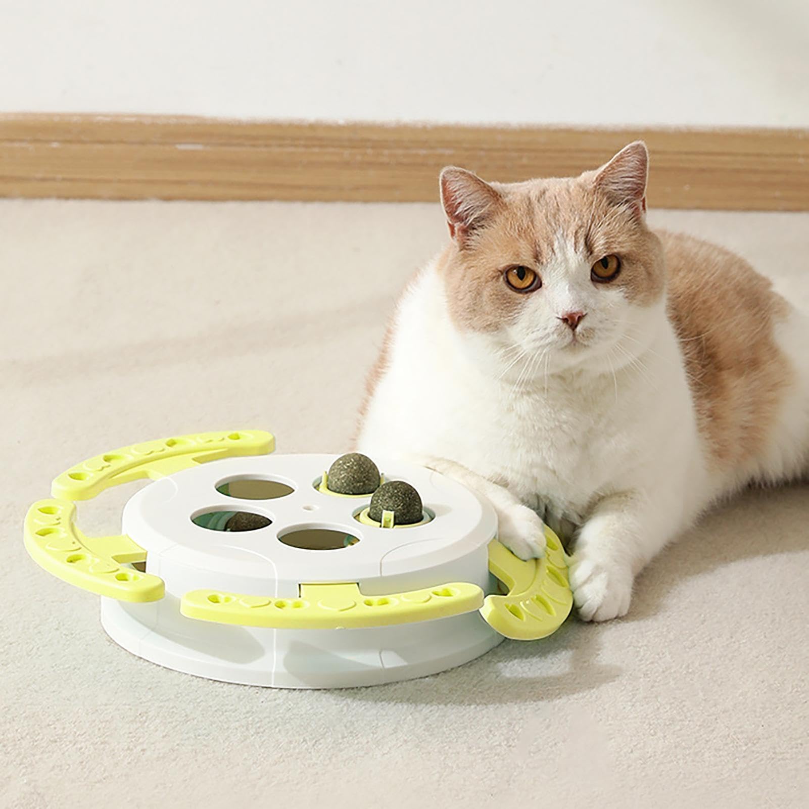 Jeu Interactif Pour Chat En Bois – Taupier Anti-stress – Jouet Pour Chasser La Taupe