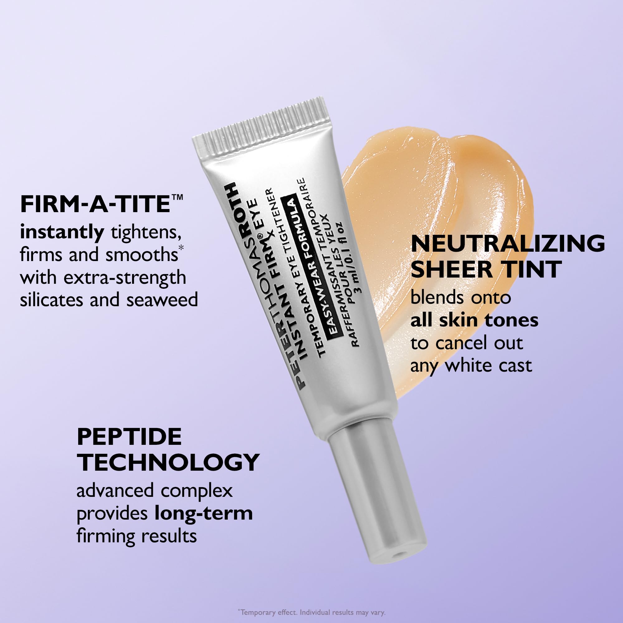 Peter Thomas Roth | Trial-Size Instant FIRMx® Eye Temporary Eye Tightener Easy-Wear Formula | Viral Eye Tightener Cream for Under-Eye Bags & Wrinkles