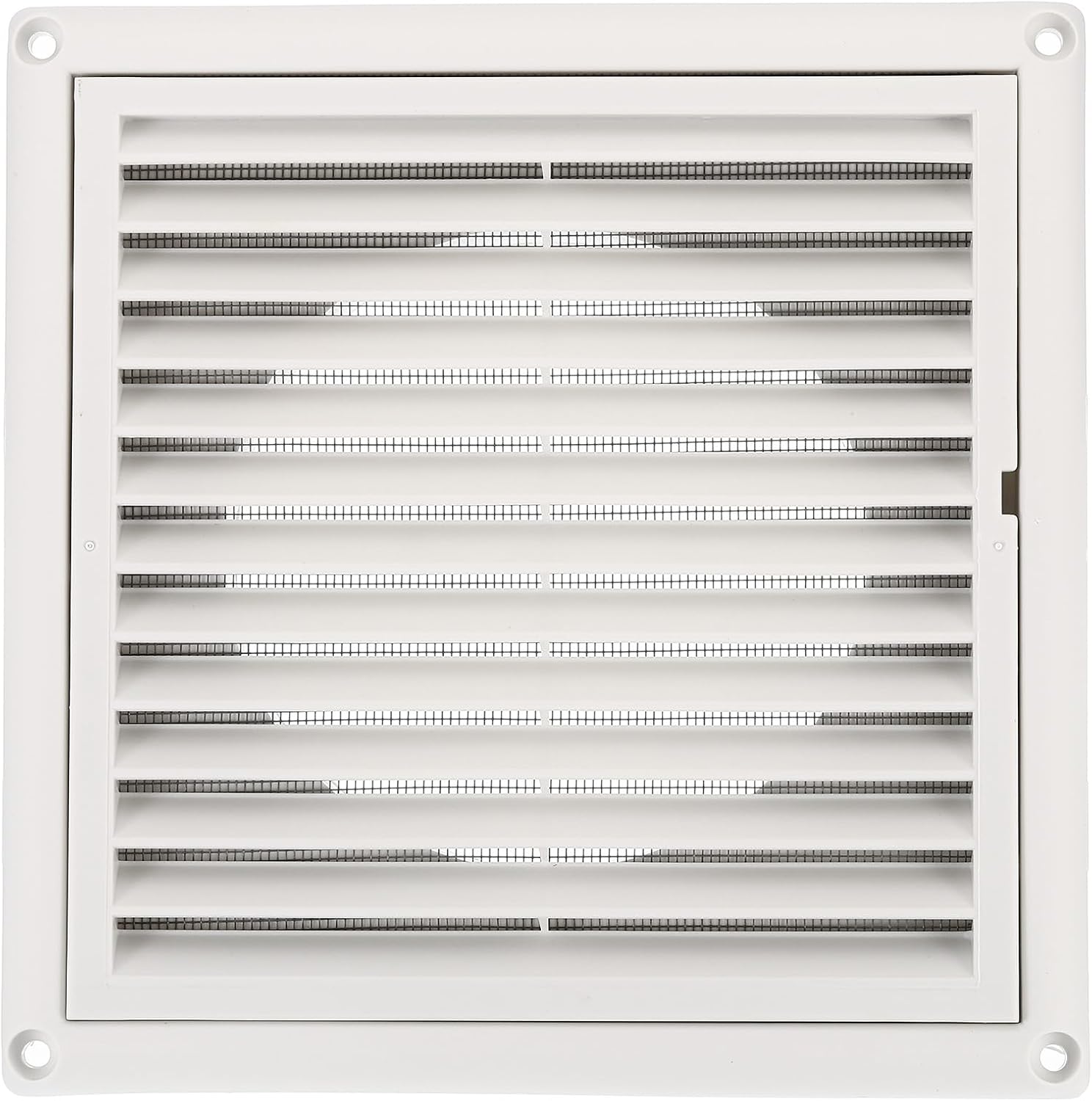 PATIKIL 5 Inch Dryer Vent Cover, Exterior Wall Exhaust Vent Air Grille Louvered Screen Mesh ABS Plastic for HVAC Kitchen Bathroom Outdoor