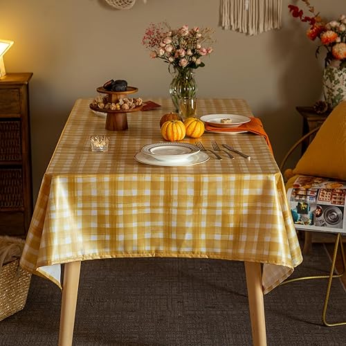 Miniatura 8 de Mantel lavable impermeable, a prueba de aceite, lavable, a prueba de derrames, resistente a las manchas, película de poliuretano termoplástico,