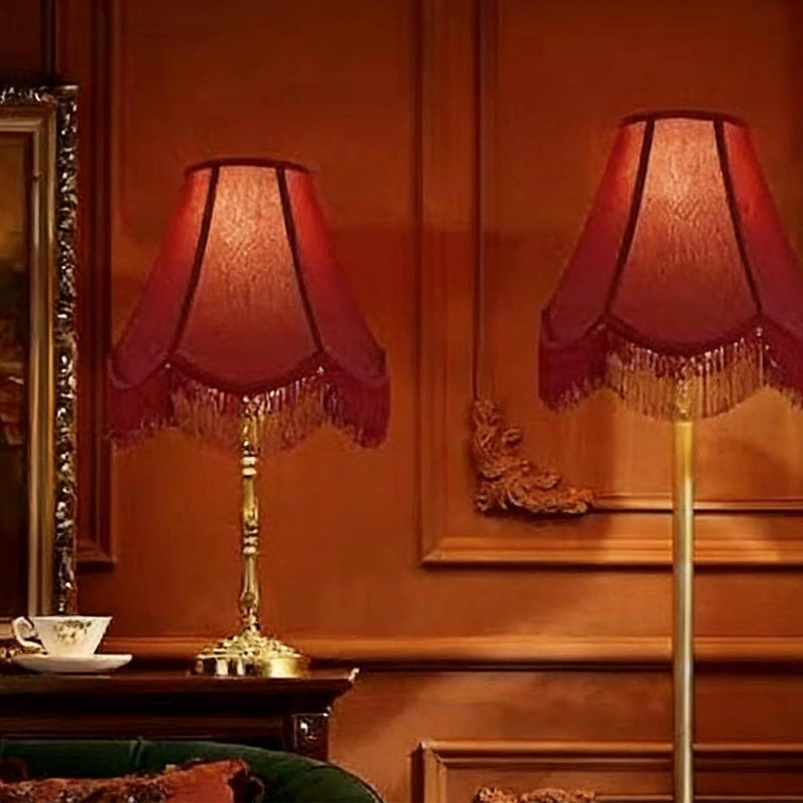 Paralume, Coprilampada, Decorazione per La Casa, Accessorio in Tessuto per Soggiorno, Cucina, Ristorante, Camera Da Letto, Stile Country, Nero