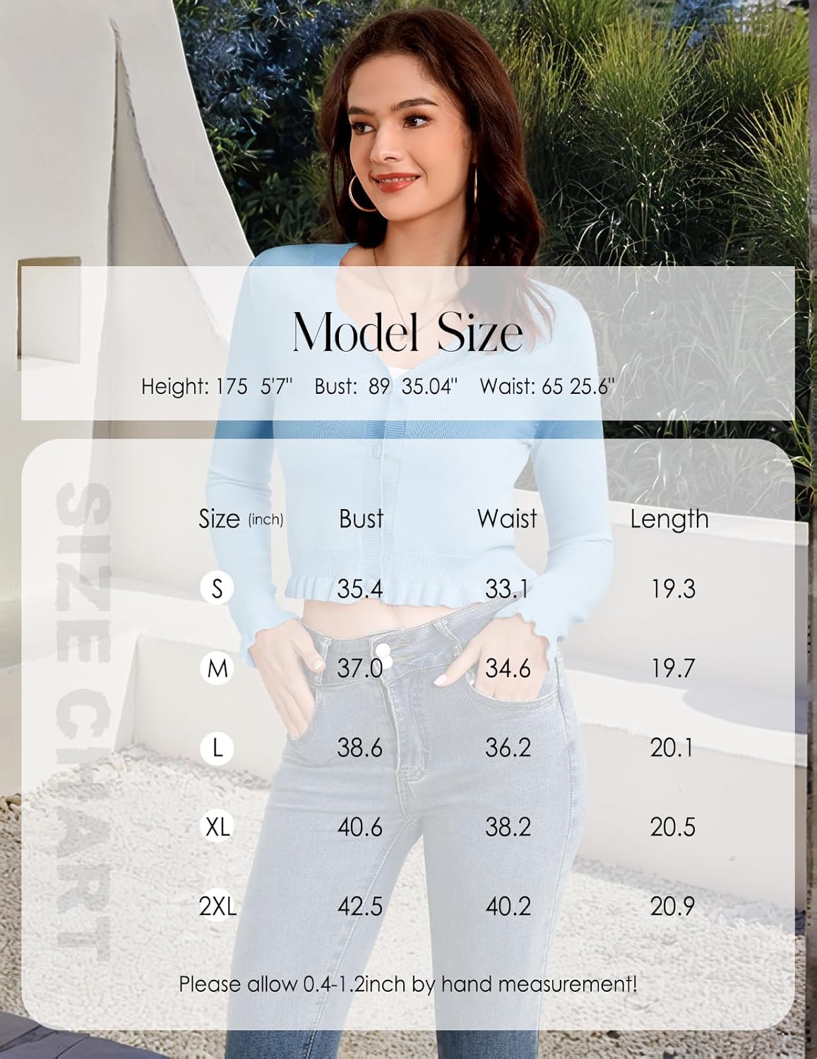 Bbonlinedress Long Sleeve Women Cardigan Sweaters Lightweight Knit Sweater Button Up Cropped Shrugs Tops - Image 6