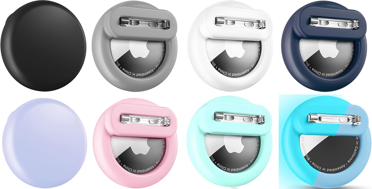 Compatible with Apple Air Tags Holder for Kids, Hidden Case with Safety Pin, Anti-Lost for Kids, Baby, Elderly, Luggage, Shoe, Clothes,Backpack -8 Color