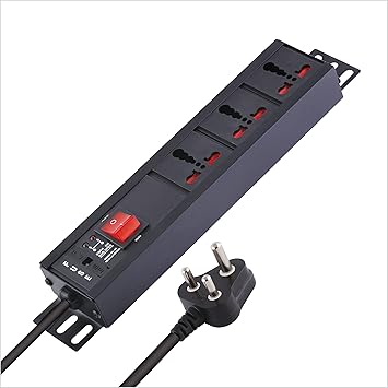 MX Extension Board 3 Outlet 3000W 15 AMP Socket with Heavy Duty (0.75 Sq.mm ISI Marked) Power Cord 3 Mtr with Fuse,Child Safety Shutter & Alumminium Extrusion Body & Flame Retardent Body (MX-620B)