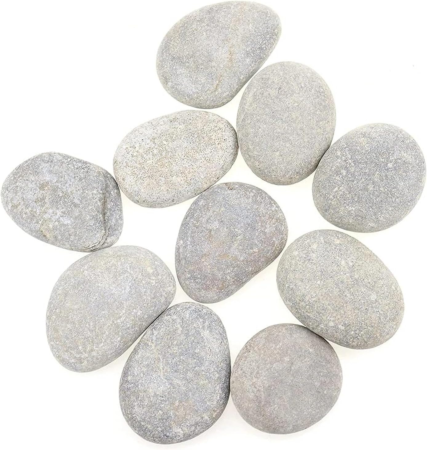 LongZYU Stones for Painting Decorating Pack of 10 Natural Decorative Stones 30-50 mm Smooth Handpicked Beach Pebbles Stones DIY Rocks Beach Pebbles Painting Stones for Colourful Painting Aquariums Home Garden Decoration