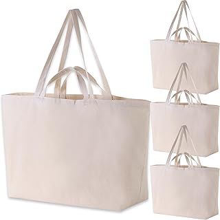 Firecolor Chic Large Sturdy Canvas Tote Bag -27