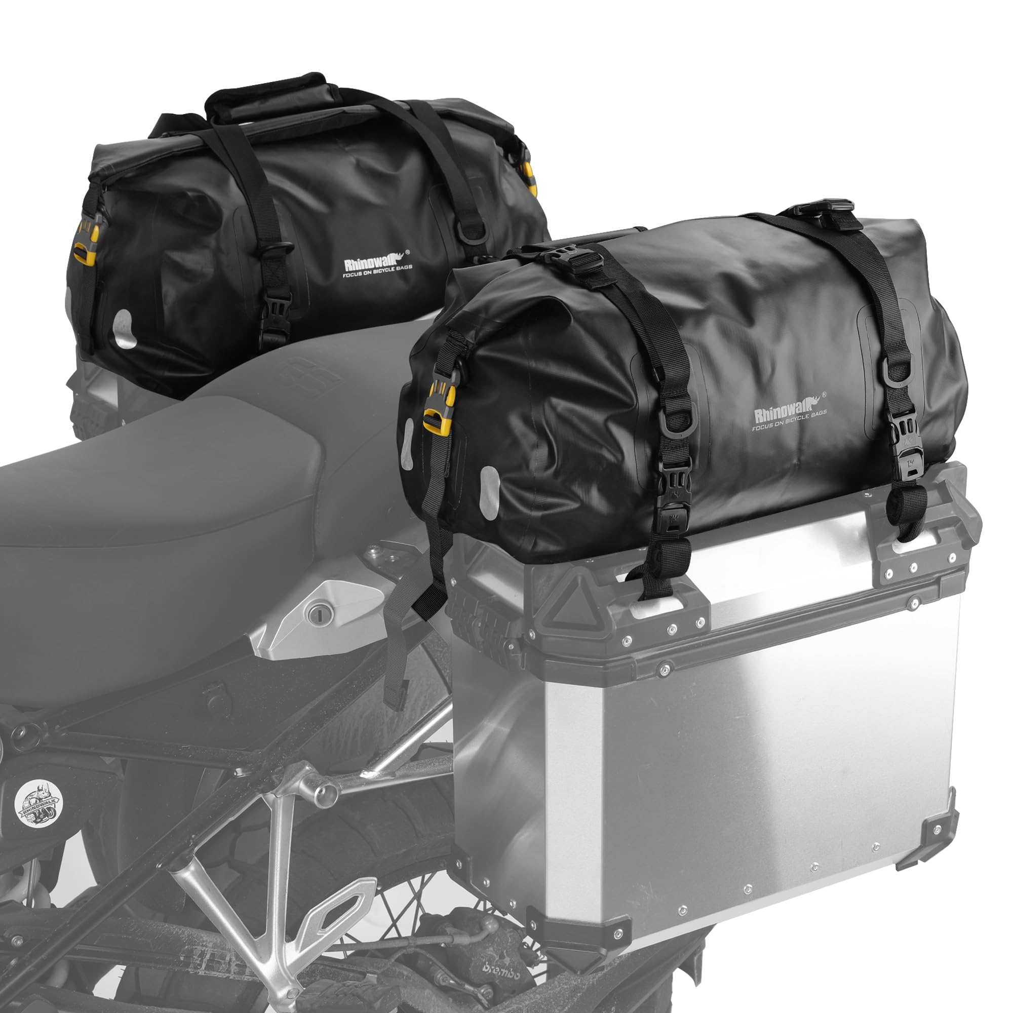 Rhinowalk Sacoche arrière étanche 20 l pour moto et vélo - Sac à bandoulière - Bagage de voyage pour les randonnées en plein air