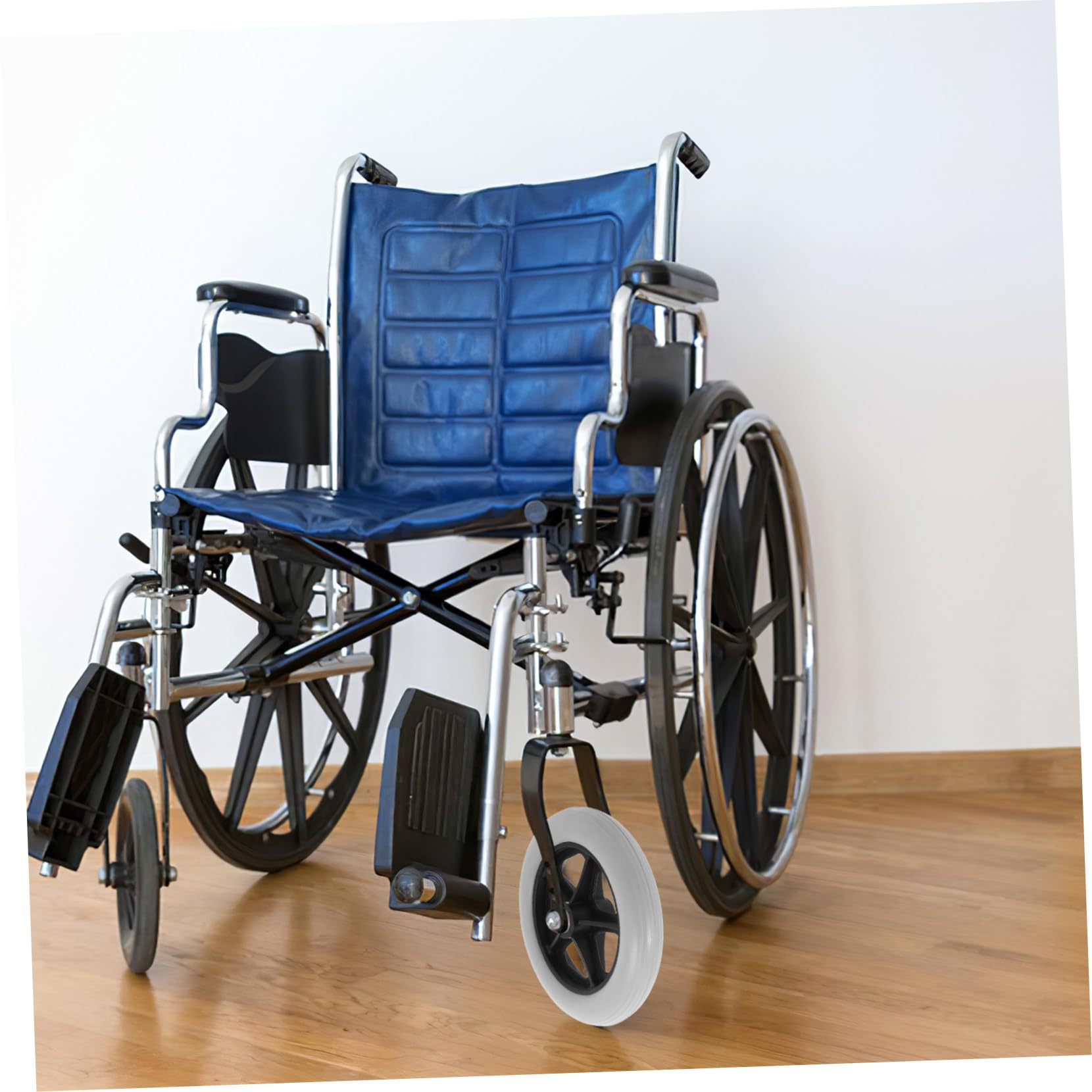 2 Stück Vordere Lenkrollen PVC für Rollator und Einkaufswagen Wartungsfreie Vollgummiräder Einfache Montage Verbesserte Manövrierfähigkeit Kompatibel mit Drive walker und