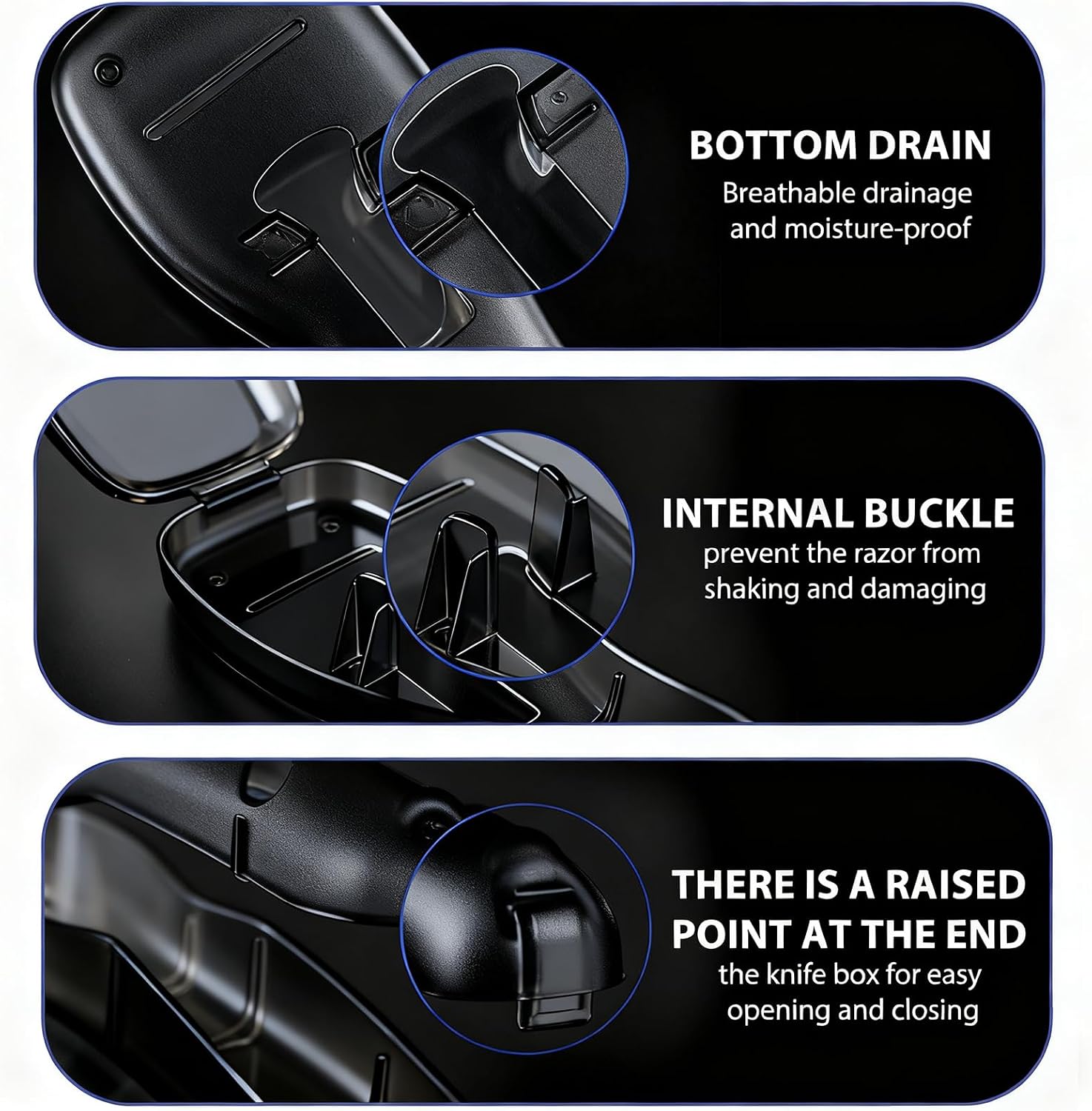 Portable Clear Travel Men Manual Razor Protector—Transparent Plastic Razor Cases Storage,Men's Electric Shaver Accessories