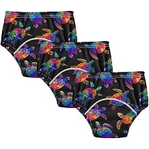 Toddler Potty Training Underwear Colorful Turtle Cotton Absorbent Toilet Training Pants for Boys Girls 2T-5T