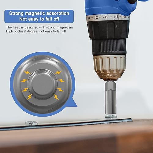 Miniatura 3 de Monliful Paquete de 3 destornilladores de tuerca hexagonal de 14 pulgadas (0.394 in, 0.512 in, 0.630 in), juego de destornilladores de tuerca de ala