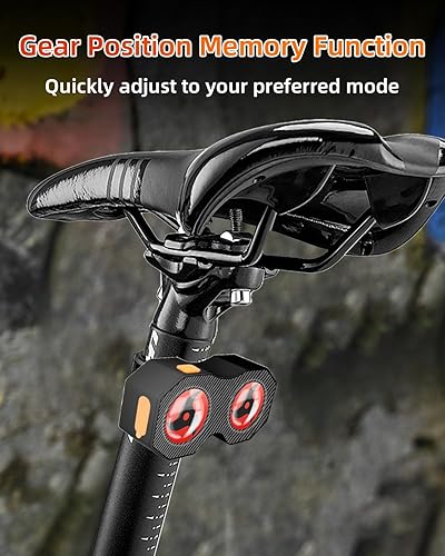 Miniatura 5 de Luz trasera de bicicleta de Demon Eyes mejorada 2025, luz trasera LED inteligente impermeable con 82 preajustes, ojos programables, luz trasera de