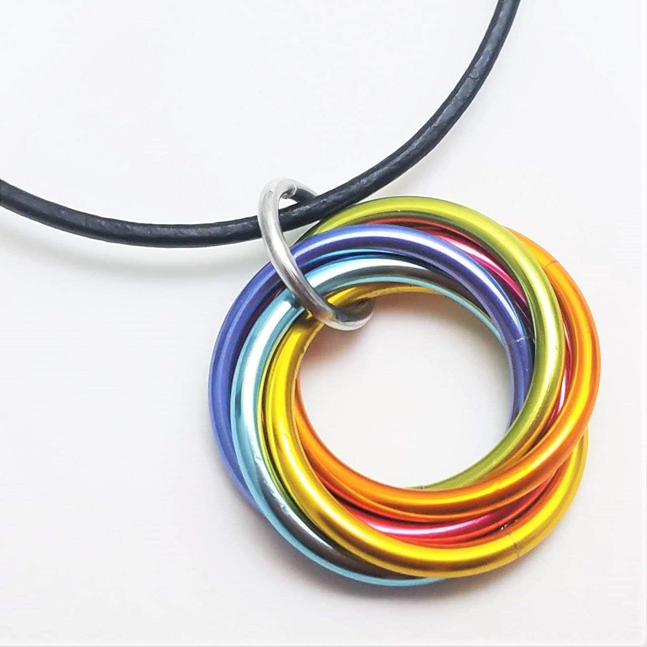 Custom Mobii Necklace (Medium): Infinity Fidget Jewelry Pendant Forever Spiral Mobius Pick your own Colors