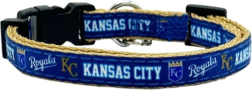 Miniatura 78 de MLB CAT Collar de satén de Los Angeles Angels, collar de equipo de béisbol para perros y gatos. Un collar de gato brillante y colorido con colgante