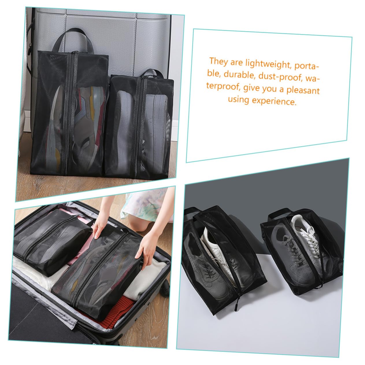 GALPADA 6pezzi Borse Per Scarpe Traspirante Organizer Impermeabili Per Scarpe Accessorio Per Stoccaggio Valigia
