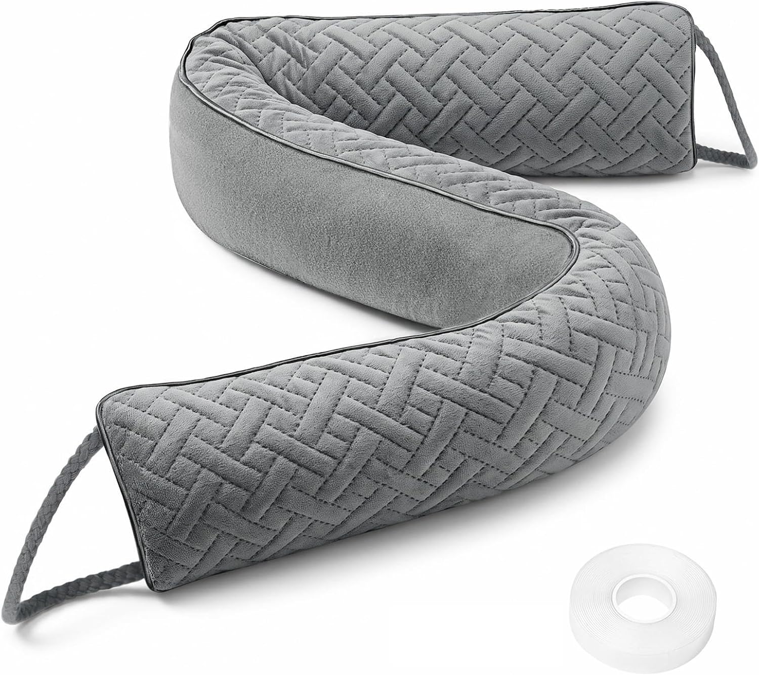MAGZO Door Draft Stopper for Bottom of Door 36 Inches, Velour Gray