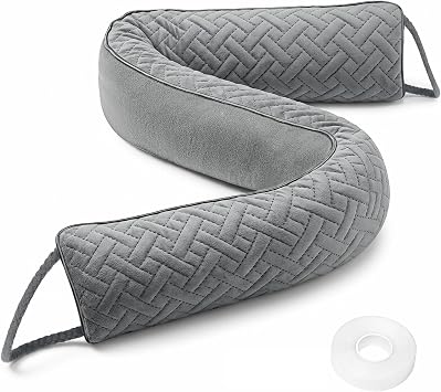 MAGZO Door Draft Stopper for Bottom of Door 36 Inches, Velour Gray
