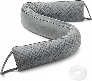 MAGZO Door Draft Stopper for Bottom of Door 36 Inches, Velour Gray | Washable Weighted Door Draft Stopper 36 Inches, Door Noise Blocker, under Door Gap Filler, Home Door Sweep for Bottom of Door