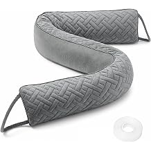 MAGZO Door Draft Stopper for Bottom of Door 36 Inches, Velour Gray