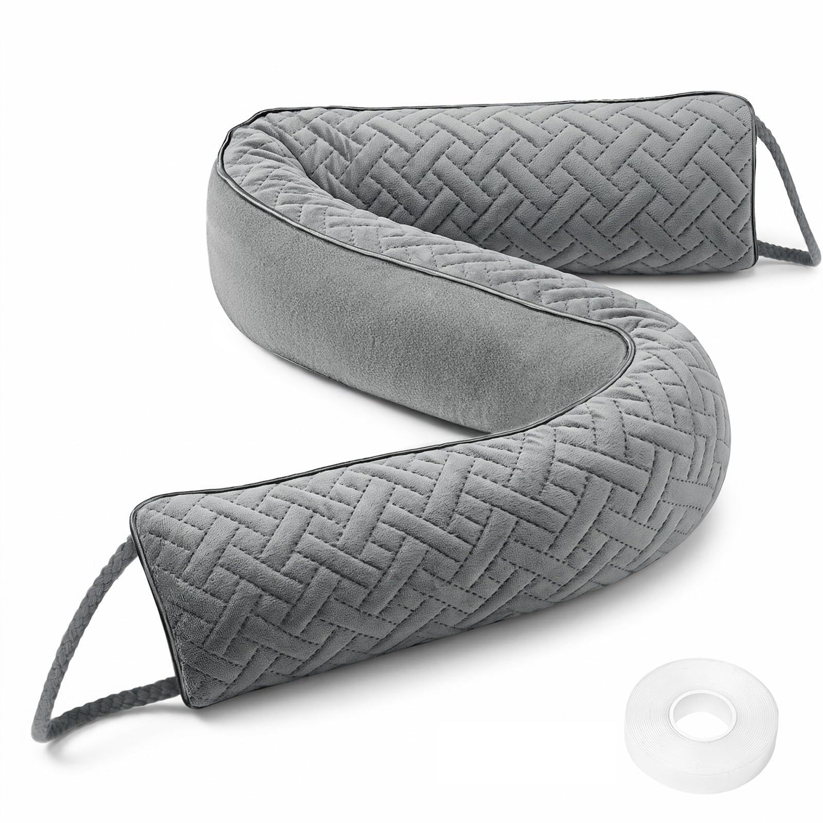 MAGZO Door Draft Stopper for Bottom of Door 36 Inches, Velour Gray